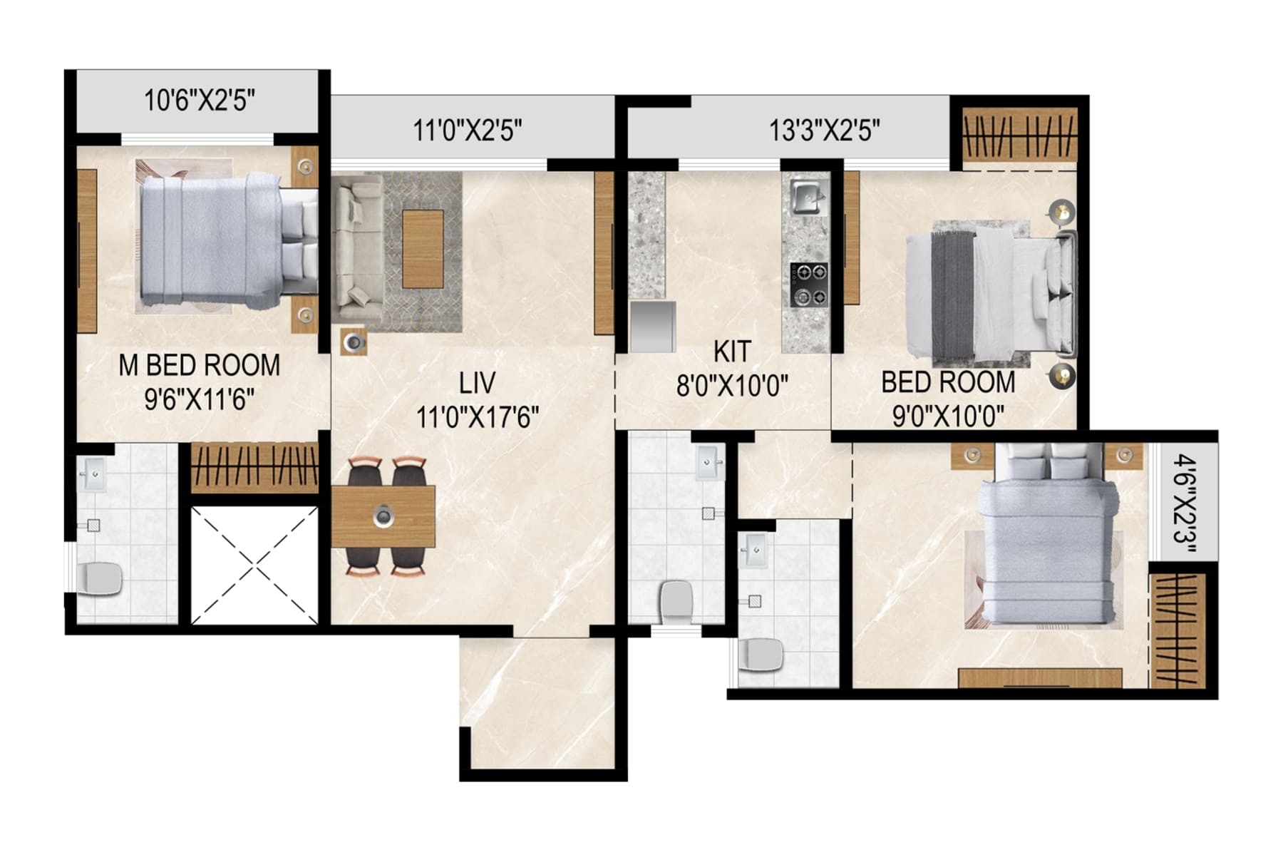 3 BHK Layout